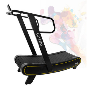 semi commercial treadmill non-motorized manual treadmill gym equipment sport track curved treadmill