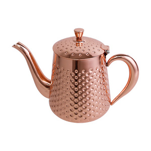 Hot selling gold colored teapot set non-electric tea kettle 0.8L 1.0L 1.5L stainless steel tea pot