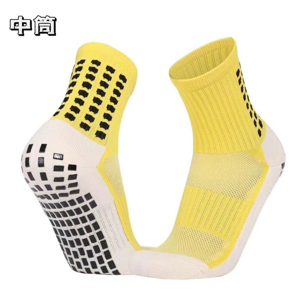 wholesale custom PVC glue towel bottom anti-slip wear-resistant  adult Outdoor football training tube sports socks