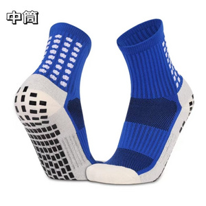 wholesale custom PVC glue towel bottom anti-slip wear-resistant  adult Outdoor football training tube sports socks