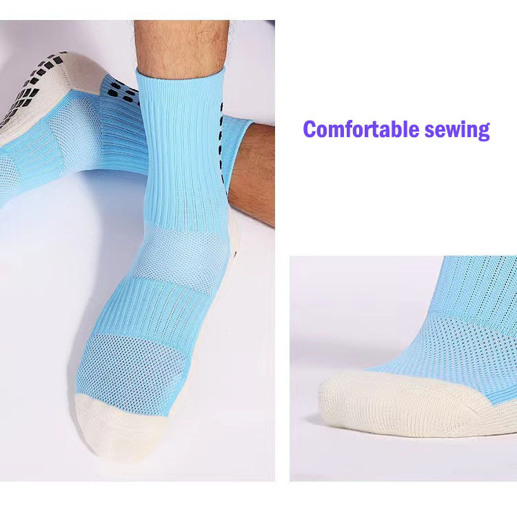 wholesale custom PVC glue towel bottom anti-slip wear-resistant  adult Outdoor football training tube sports socks