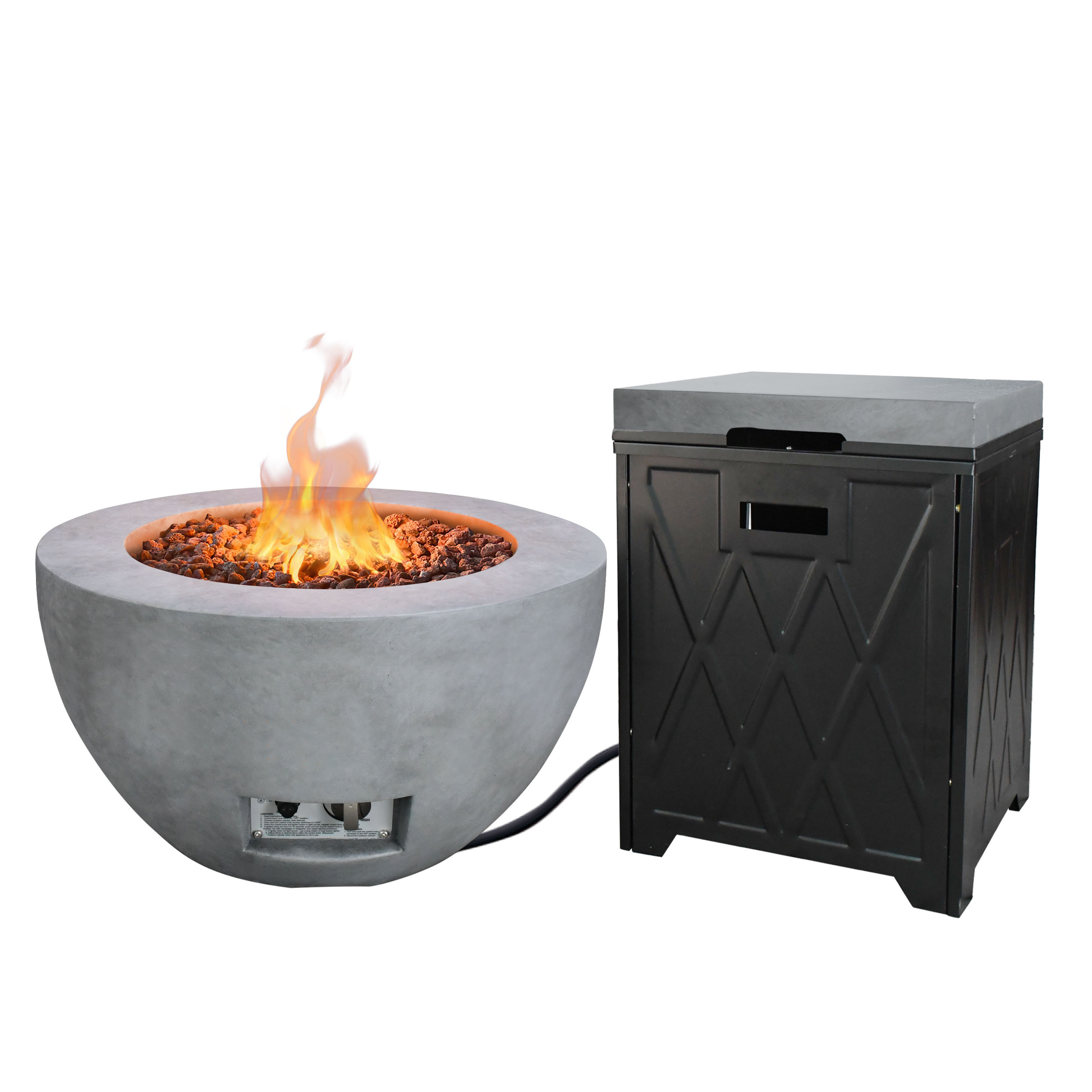 Home decor heater concrete holiday garden furniture supply smokeless cement fire pit bowl