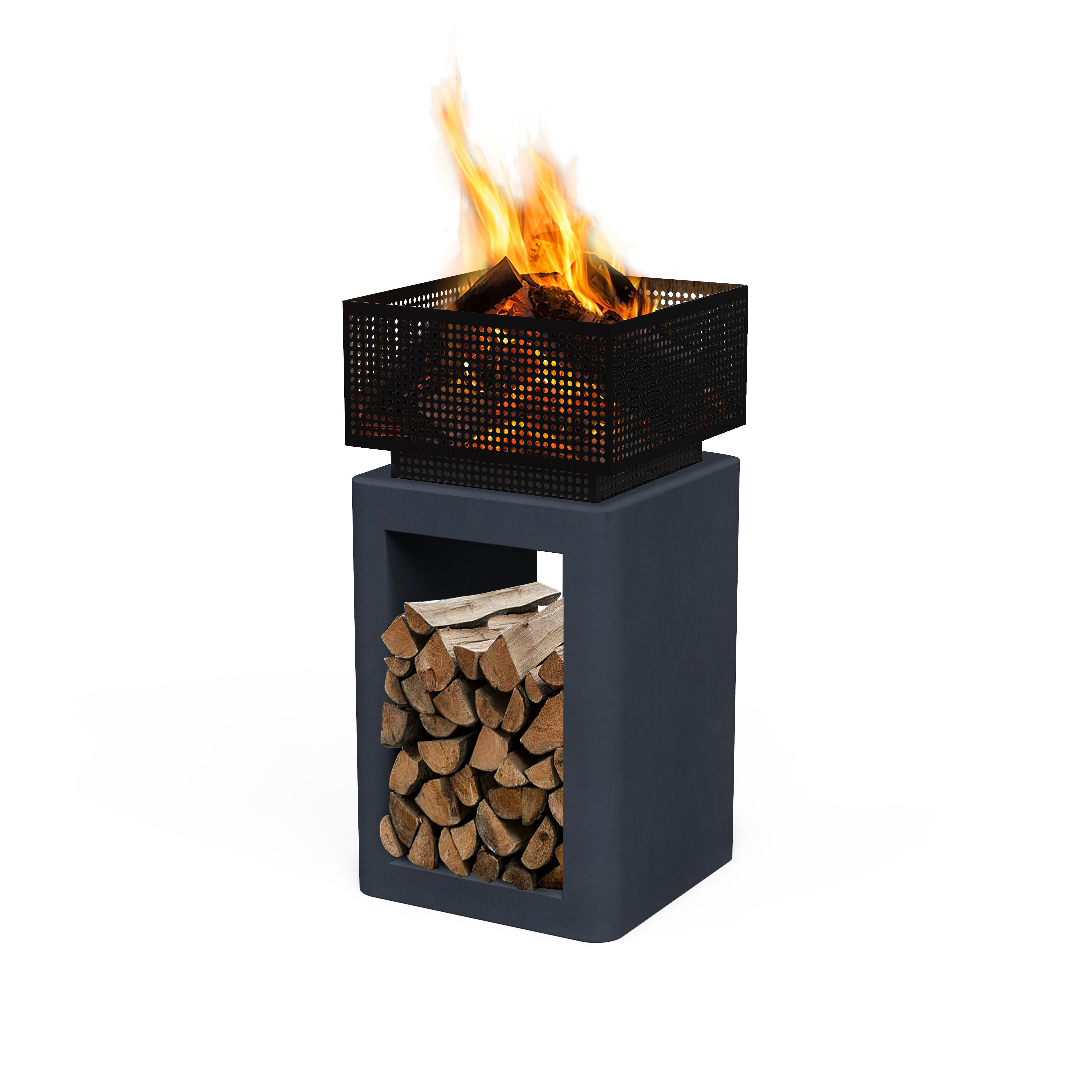 Fire heater high quality handmade modern outdoor garden decoration concrete fiberclay fire place