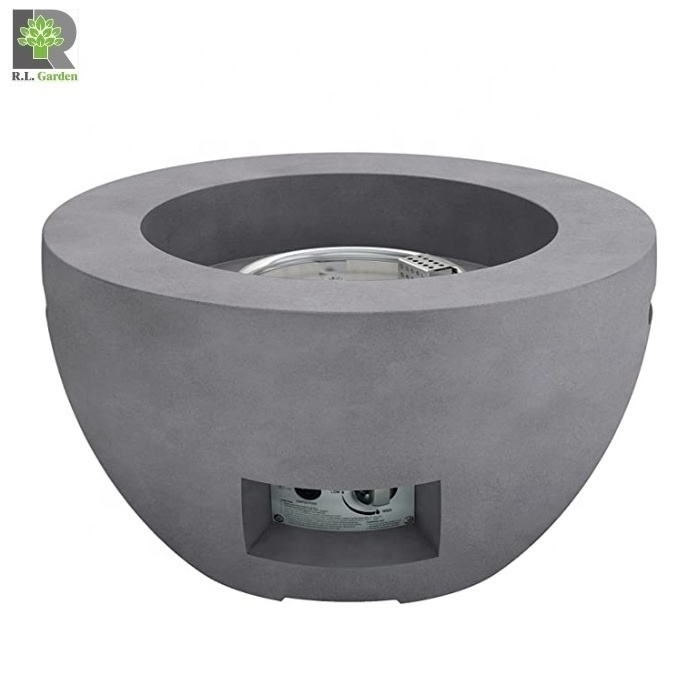 Outdoor gas fire pit winter warming garden patio backyard furniture smokeless fiber clay firepit bowl