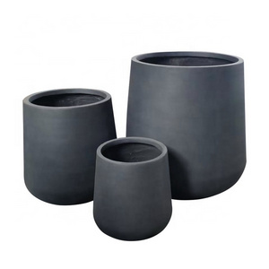 Lightweight Plant Planters Natural Color Environmental Friendly Garden Big Cement or Fiberclay Pots