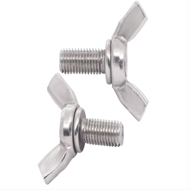 304 Stainless Steel Wing Nut Screw Din316 Butterfly Bolt And N