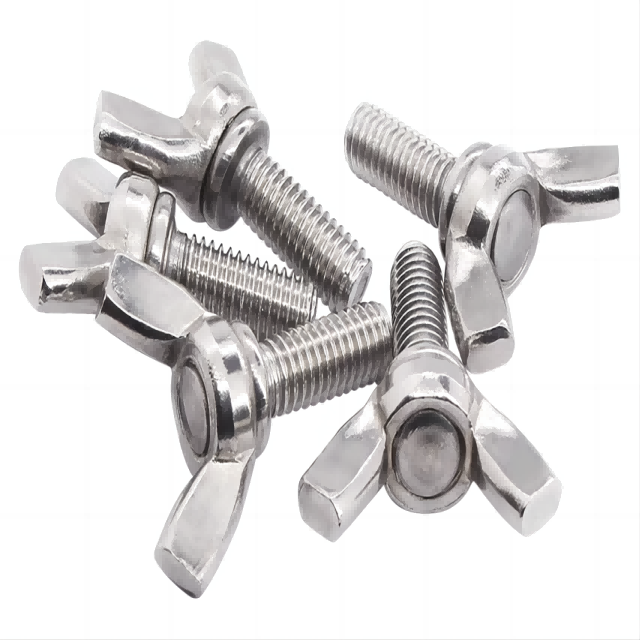 304 Stainless Steel Wing Nut Screw Din316 Butterfly Bolt And N