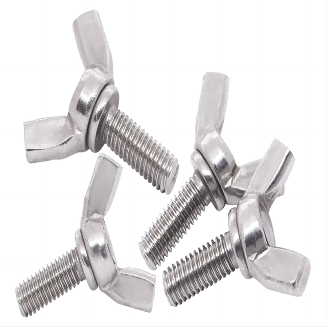 304 Stainless Steel Wing Nut Screw Din316 Butterfly Bolt And N