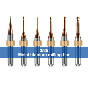 dental laboratory cadcam disks mental titanium denture crn wet 5axis tungsten  carbide imes core 350i milling machine burs