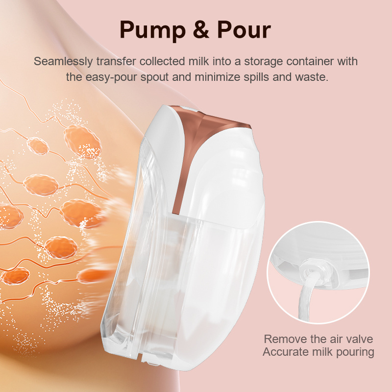 Wholesale Hands Free Silicone Wireless Electric Breast Pump Wearable Breast Milk Pump for Baby Feeding, BPA-Free, OEM/ODM