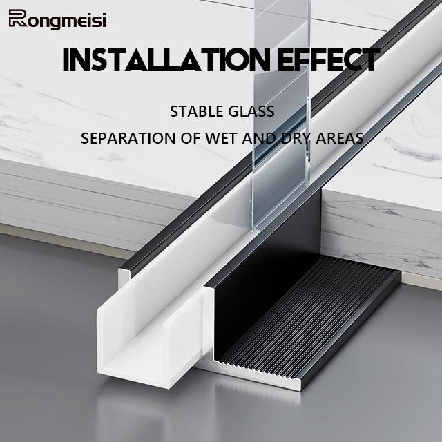 F-shaped  tile trim strip base board threshold aluminum flooring trims alunimun floor edging trims decorative thresholds