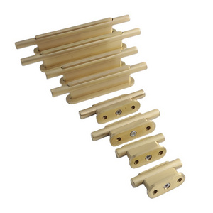 Solid brushed brass wood cabinet handles for wardrobe more size options brass handles and pulls