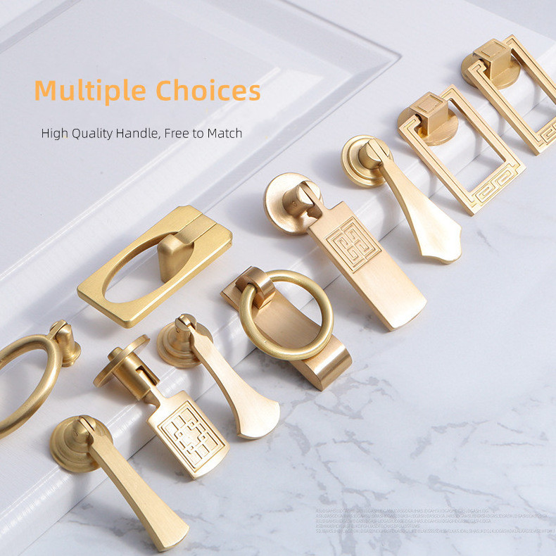 Newest High Quality Modern Luxury Furniture Cabinet Drawer Brass Pull Handle Hardware Accessories