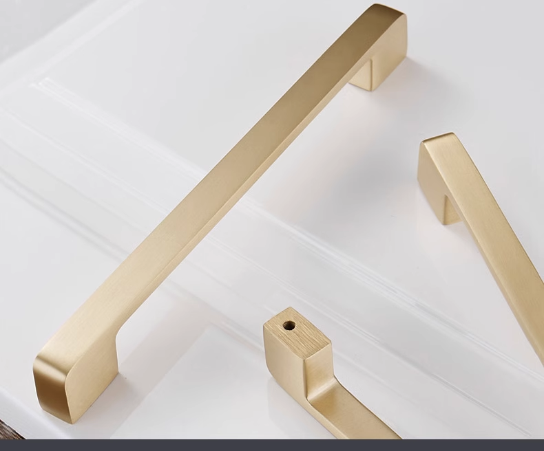 High quality brass long handles for cabinet wardrobe brass handles and pulls