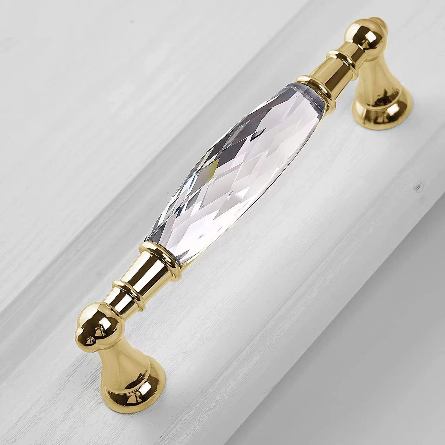 Crystal  Handle European Furniture Drawer Handle Hardware Wardrobe Cabinet Single Hole Crystal Knob doorknob