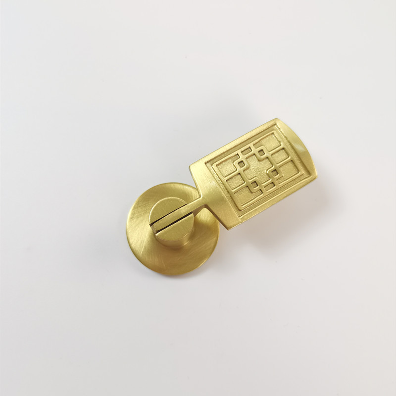 Gold Cabinet Knobs Modern Square Handles Cabinet D-Bar Pulls Brass Kitchen Cabinet Pull And Knob Door Handle Furniture