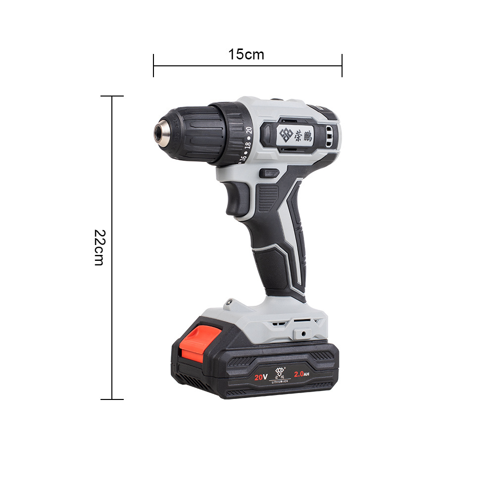 RONGPENG R685 Electric Power Tools 20V Wireless Rechargeable Cordless Drill with Variable Speed Lithium Charging Hand Drill