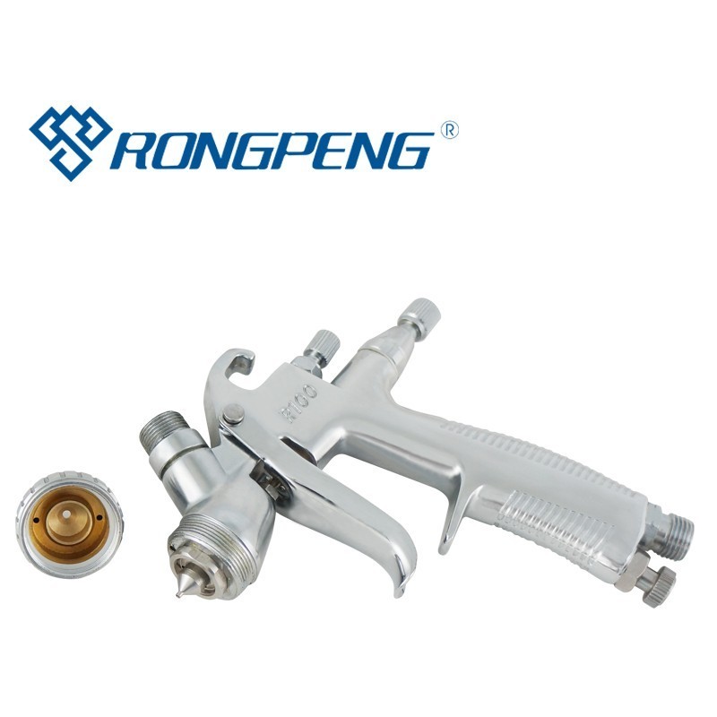 RONGPENG R100 High Quality Professional LVLP Spray Gun for DIY Gravity Feed Air Sprayer with Automotive Clear Coating Design