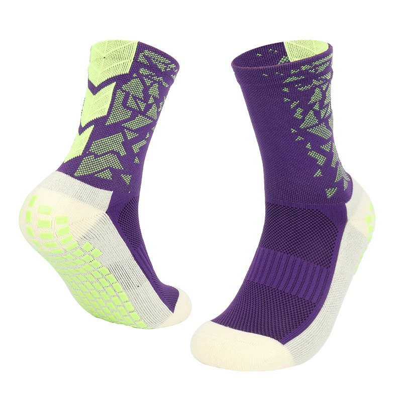 Adult Football Socks With Thick Towel Bottom Mid-tube Soccer Socks With Glue Breathable Sports Socks