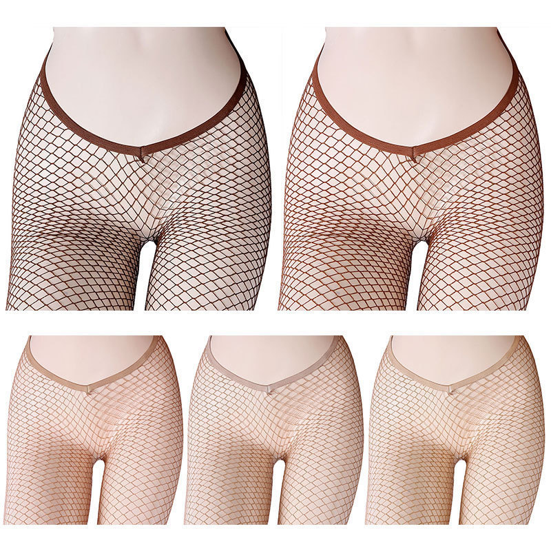 Wholesale Teen Girl Popular v cut Glitter Fishnet Silk Shiny Stockings