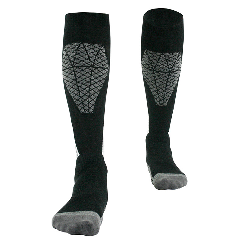 Knee high thick custom warm fuzzy mens running merino wool ski socks for sale