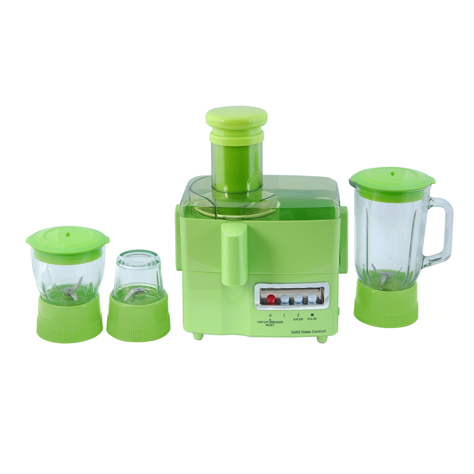 4 in 1 ABS plastic housing  1.5L glass jar Multi-Function Electric fruits juice extractor with mill grinder