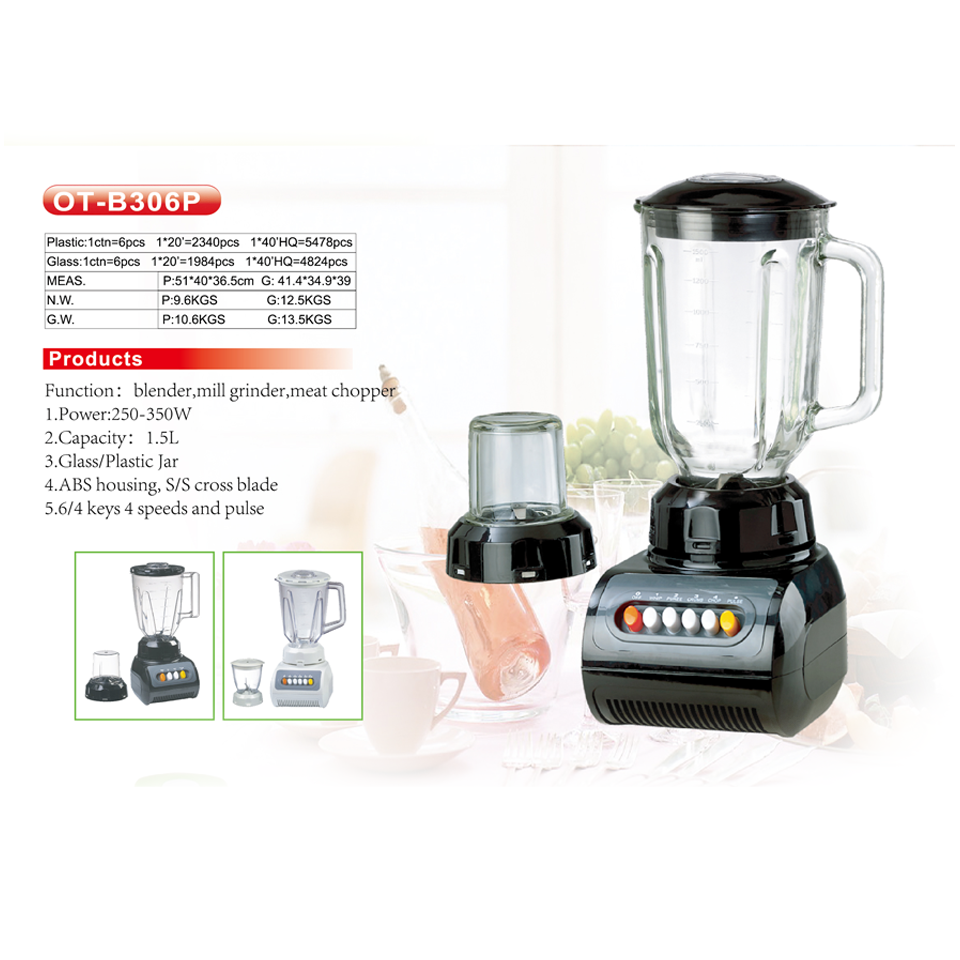 3 in 1 New Original Small Kitchen Appliances Blenders Customized Logo and color Food chopper grinder Blender