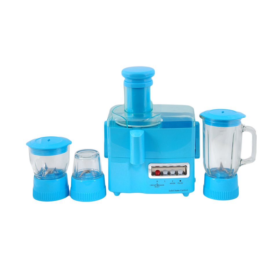 4 in 1 ABS plastic housing  1.5L glass jar Multi-Function Electric fruits juice extractor with mill grinder