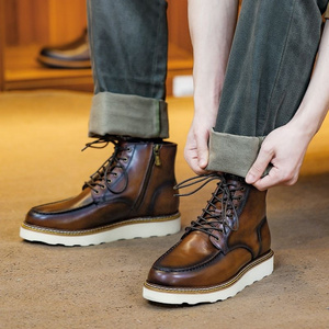 New Arrival Men's Ankle Leather Boots Classic Casual Martin Boots For Men Wear