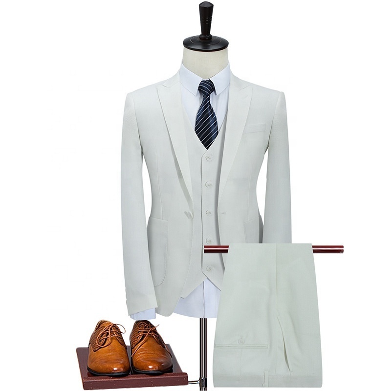 Sky blue Casual Men Suits 2 Pieces Men's Coat Pant Designs Wedding Suit