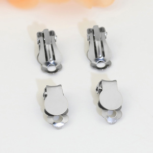 New design 8mm wafer frog ear clip stainless steel earrings gold and fashion earrings  stainless steel