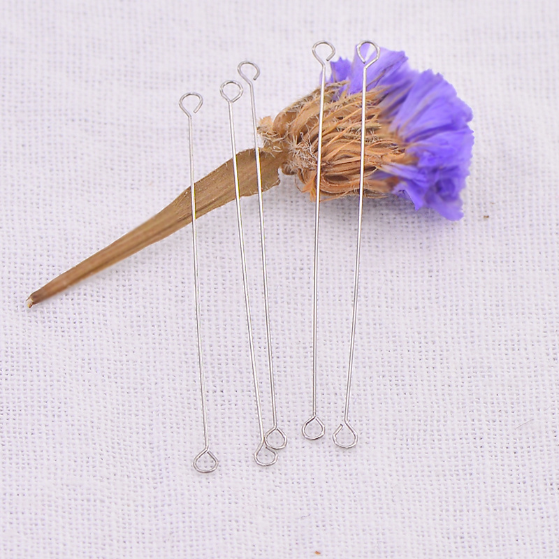 0.3*40 mm Flat Head Pins Findings Open Eye Pin for Earring Bracelet Pendant Jewelry Making