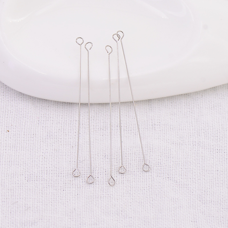 0.3*40 mm Flat Head Pins Findings Open Eye Pin for Earring Bracelet Pendant Jewelry Making