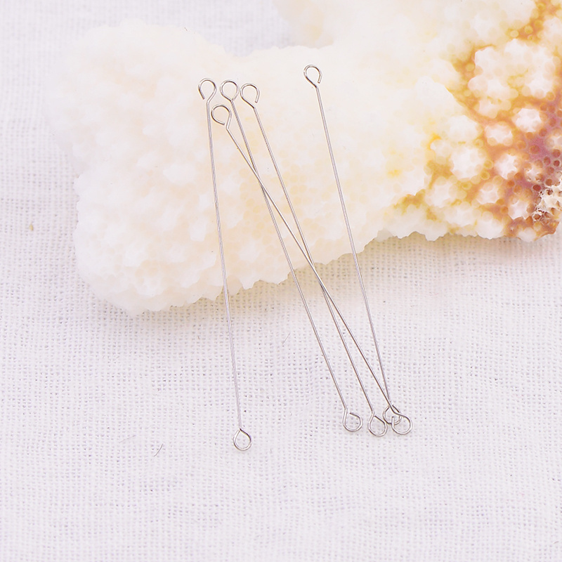 0.3*40 mm Flat Head Pins Findings Open Eye Pin for Earring Bracelet Pendant Jewelry Making