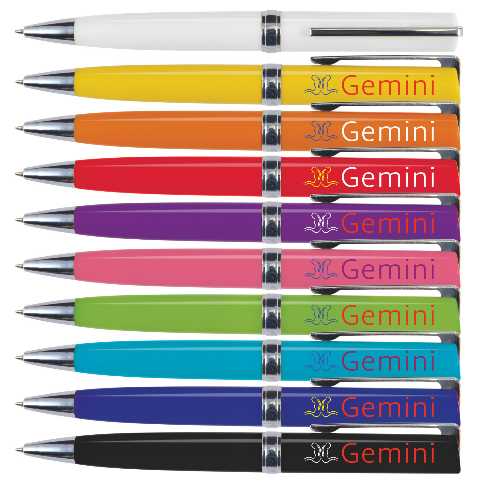 RS Branded plastic heavy metal clip twist promotional gift personalized custom logo ballpoint pens-customized ink ballpen