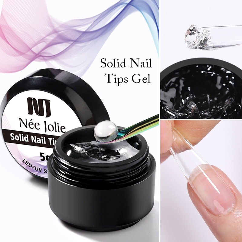 High Quality Solid Uv Nail Tips Glue Soft Gel X Nails Extension Tips Gel Solid Nail Tip Glue Gel