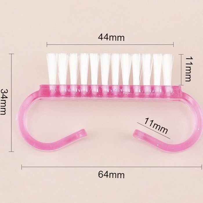 Hot Sale Pink Cleansing Pedicure Manicure Nails Dust Brushes Fingernail Handle Grip Nail Brush