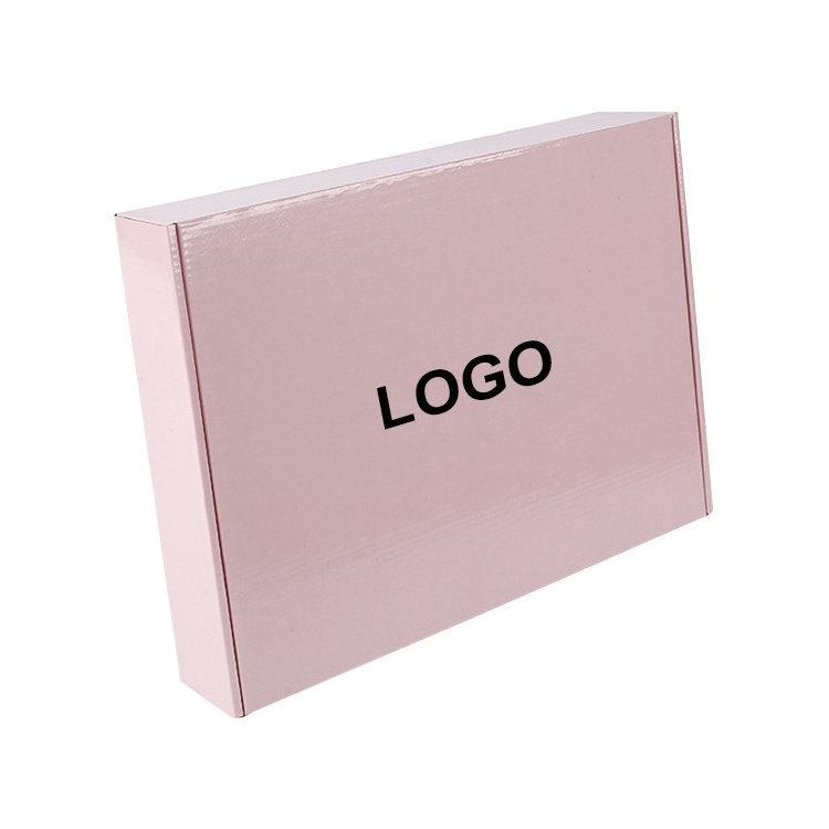 Factory Corrugated Paper Custom Packaging Mailer Pink Boxes With Printing Eco Friendly Kraft Paper Box Shipping Box