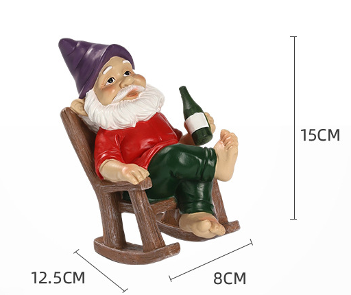 Factory Sales New Desktop Resin mini Decoration Garden Gnome for Lawn Ornaments Poly resin for Outdoor Decor Cartoon Sculpture