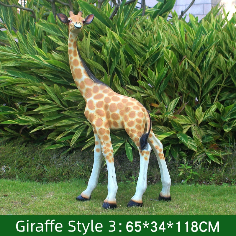 Garden Decoration Polyresin Outdoor Giraffe Sculptures Fiberglass Eco friendly Custom Giraffe Figurine statues