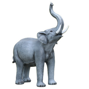 Fiberglass Outdoor Decor Vivid Elephant Sculpture High Quality Resin Elephant Statue For Garden Decoration