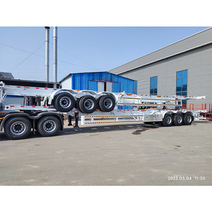 China sells new and used 20 '40' 58 'flat-top semi-flatbed trailers