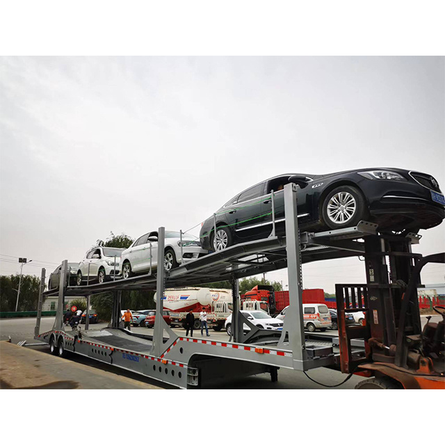 Hot two-layer double-decker vehicle truck trailer Car transport trailer car transport trailer