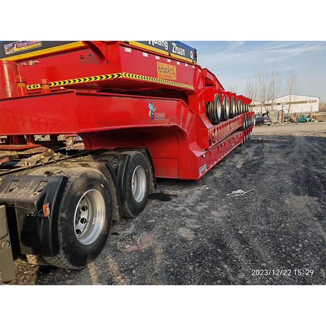 High quality factory heavy duty 100 tons Gooseneck 5 axle low bed semi-trailer