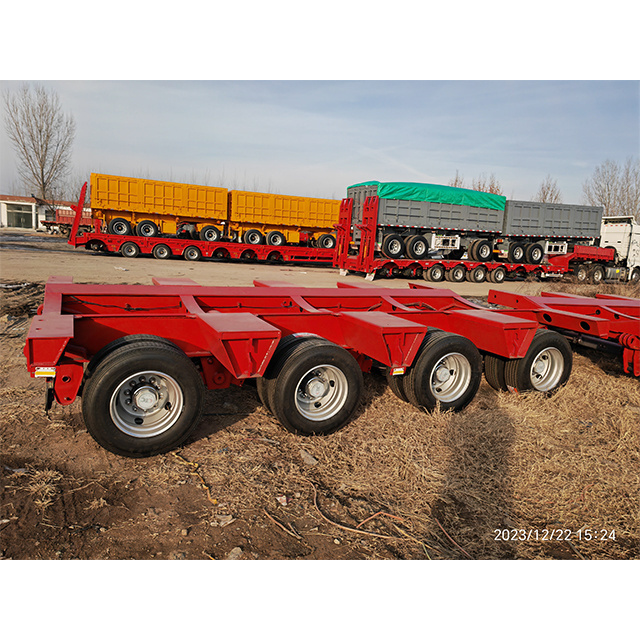 High quality factory heavy duty 100 tons Gooseneck 5 axle low bed semi-trailer