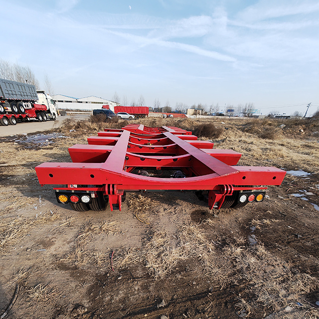 China's hot heavy 100 tons gooseneck 5-axis low bed semi-trailer with extension