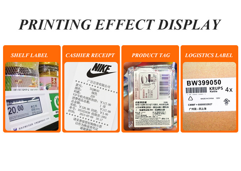 4 inch Thermal Transfer Barcode Label Printer qr code Name Sticker Label Printer