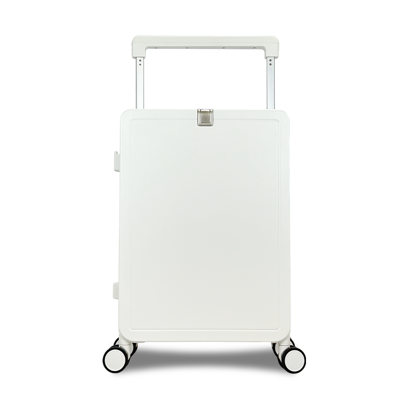 New Design Fashion Wide Trolley Luggage with TSA Lock Front Open Accepts Printing