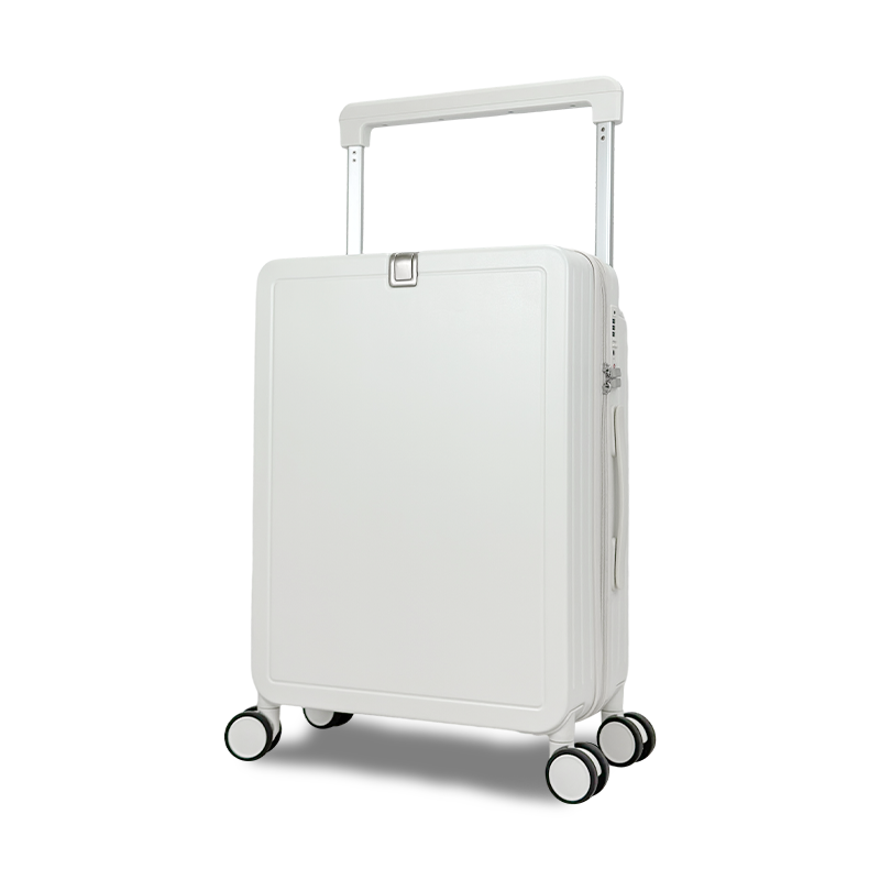 New Design Fashion Wide Trolley Luggage with TSA Lock Front Open Accepts Printing