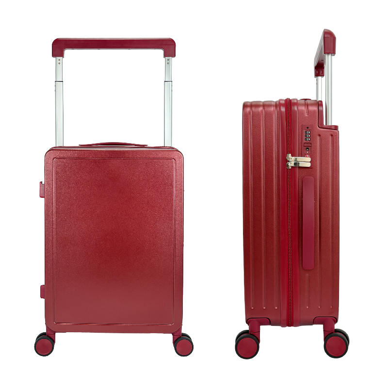 New Design Fashion Wide Trolley Luggage with TSA Lock Front Open Accepts Printing